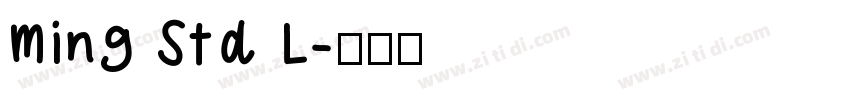 Ming Std L字体转换